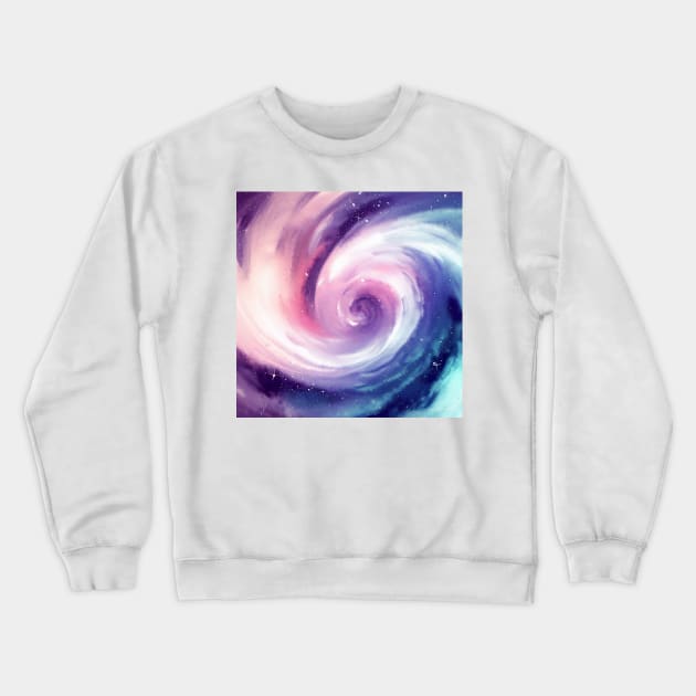 Purple Watercolor Galaxy Crewneck Sweatshirt by ArTeaCupcake